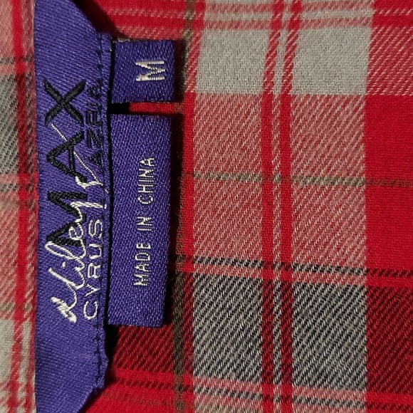 Miley Cyrus long sleeve, button up, junior size M - Picture 2 of 4